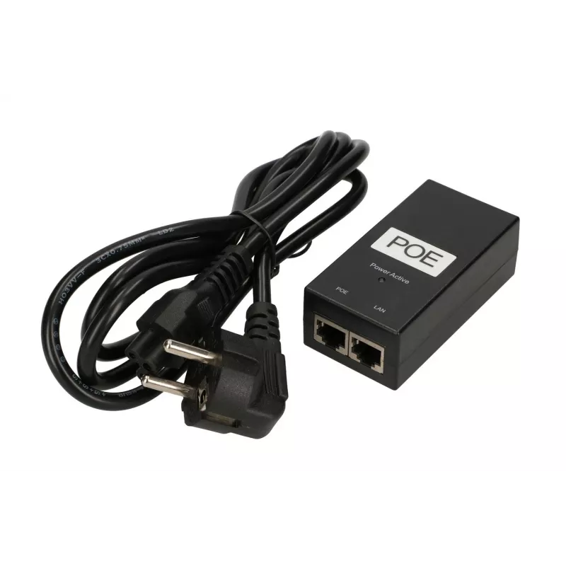 Extralink POE Power Supply POE-48-24W, 48V, 0.5A, 24W, cable included