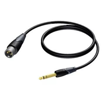 Audio cable Procab XLR male to 6.3 mm (1/4 inch) jack male, stereo, 3 m