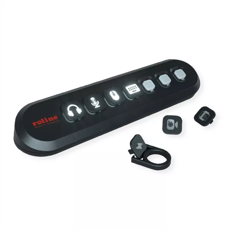 ROLINE USB 3.2 Gen 1 Hub, 7-way, replaceable buttons, Type-A-Connection Cable