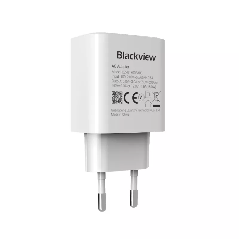 Charger BLACKVIEW CHAR-18W 18W power output — compact USB wall charger for mobile devices