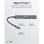 Goobay Slim 4-Port USB-Hub USB-C to/USB-A 5 Gbit/s - -Plug USB 3.2> (79158)