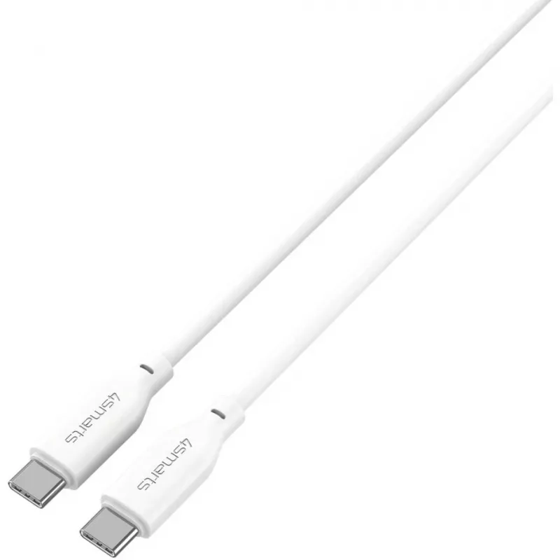 4smarts USB-C / USB-C Silicone-Cable High Flex 60W 1,5m White