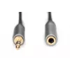Digitus Audio Extension Cable 3.5mm jack to 3.5mm socket 1.8m Black