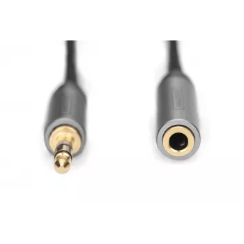 Digitus Audio Extension Cable 3.5mm jack to 3.5mm socket 1.8m Black