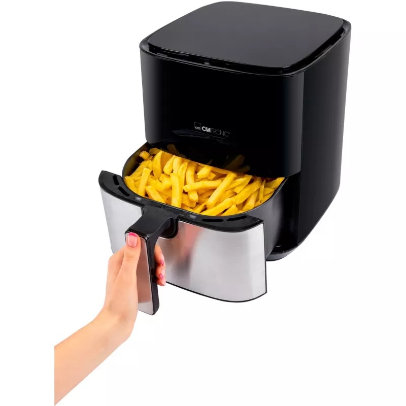 Clatronic FR 3782 H, Air Fryer, 5 l, 80 °C, 200 °C, Einzelbild, Black, Stainless Steel