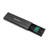 SSD enclosure QOLTEC 50312 Black for single M.2 SATA drive, USB Type-C (USB 2.0 / 3.2 Gen 1)