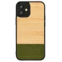 Phone case man and wood for iPhone 12 mini — bamboo forest black