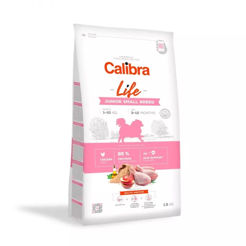Calibra Dog Life Junior Small Breed Chicken dry dog food 1.5 kg