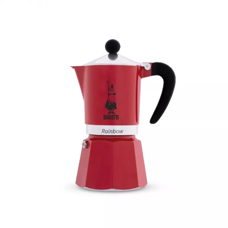 Stovetop Coffee Maker BIALETTI Rainbow 0.06 L — Aluminium, 60 ml, Red