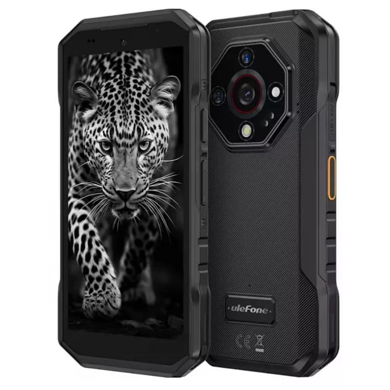 Smartphone UleFone Armor X32 — 5.65 inch (14.3 cm), Android 14, 6 GB RAM, 128 GB, 48 MP triple camera, 5500 mAh, IP68/IP69K, Dual SIM, Black