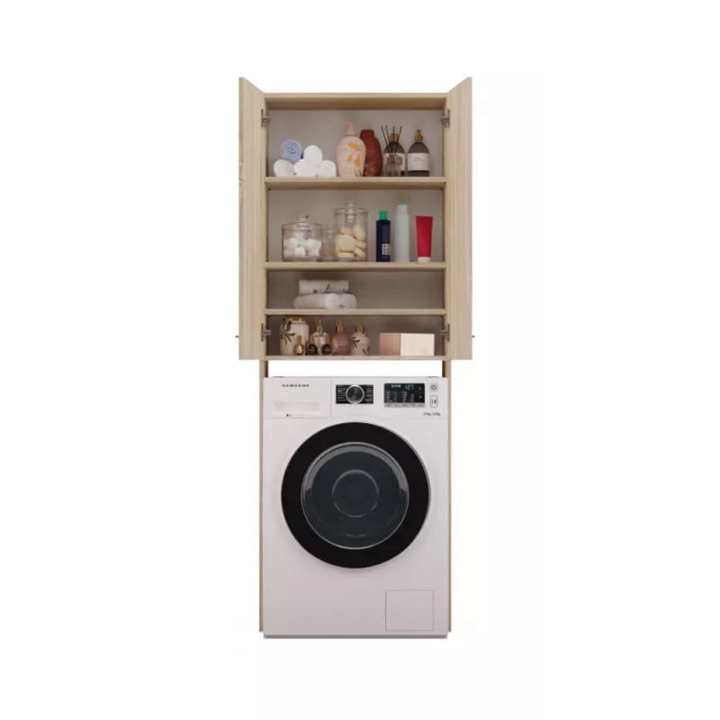Bathroom wall cabinet top e shop POLA DD SONOMA, oak frame, wall-mounted, 4 shelves