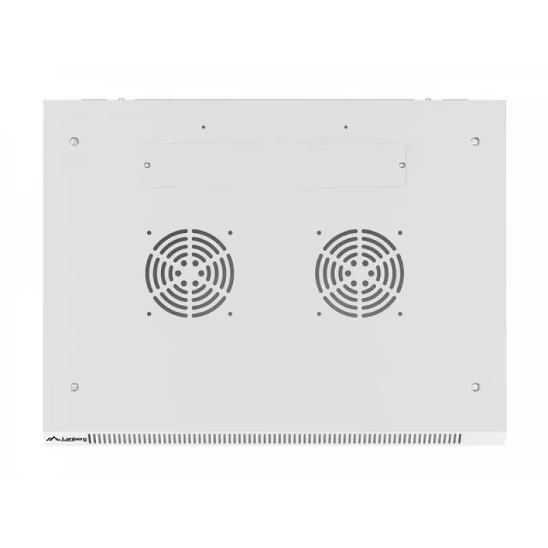 Lanberg WF01-6415-10S 15U 19 inch Wall-Mount Rack Cabinet, 600x450mm, Grey, Tempered Glass Door, IP20, 60kg Load