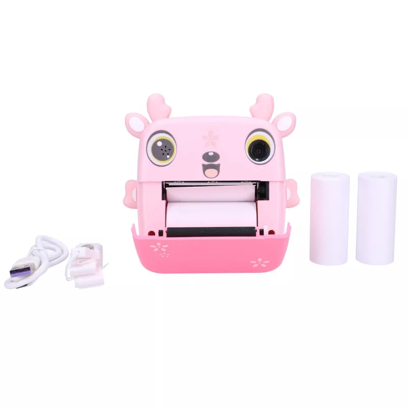 Extralink Set | Thermal Printer EPP-005 Pink + Thermal Paper 3 Rolls | fawn