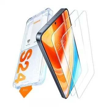 Tempered glass screen protector Torras for Samsung S24+ — 9H hardness, anti-scratch