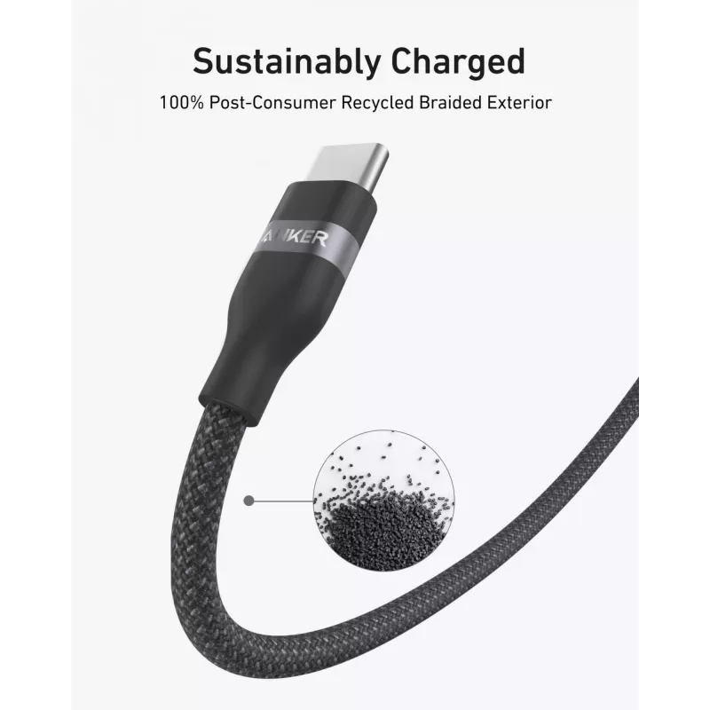 USB-C to USB-C cable Anker A82E2 — USB 2.0, 1.8 m, black