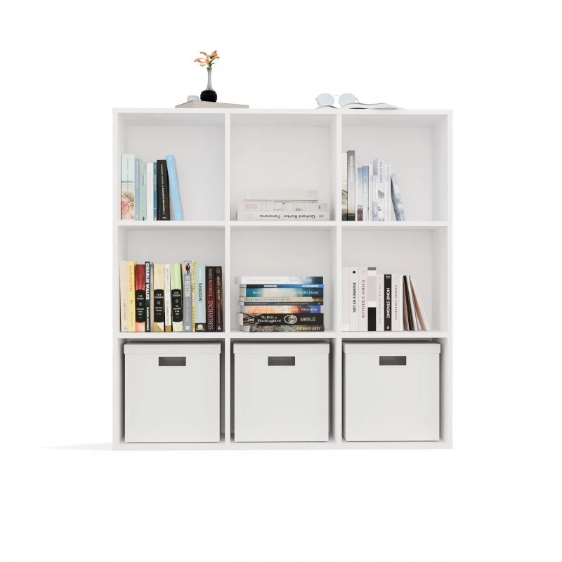 MALAX 3x3 H WHITE SHELVING UNIT