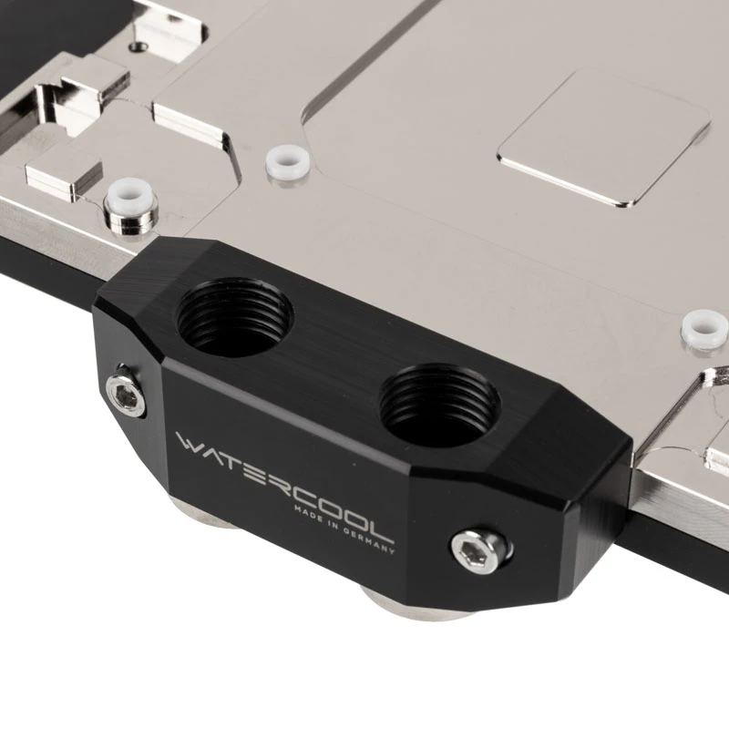 Watercool full-cover GPU water block Heatkiller IV for Radeon RX 5700 XT — Acetal top with nickel-plated copper base
