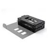 Delock - Mobiles Speicher-Rack - schmaler Schacht - 5,25 bis 2 x 2,5 (13,3 cm bis 2 x 6,4 cm) - Schwarz (47019)