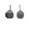 Digitus ASSMANN - Power Extension Cable - IEC 60320 C14 to power IEC 60320 C13 - AC 250 V - 1.2 m - Moulded - Black (AK-440201-012-S)