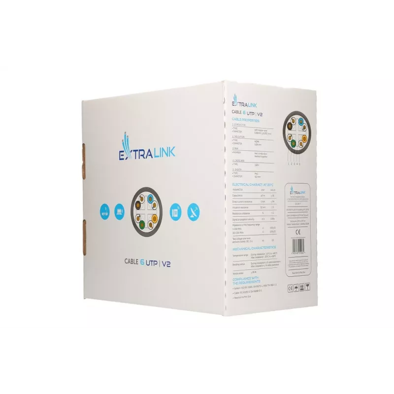 Twisted pair Cable Extralink CAT6 UTP V2 Indoor 305M