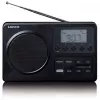 Portable radio Lenco MPR-035BK — FM/AM, mains and battery power, 2.5 inch LCD, 20 FM presets, 3.5 mm output
