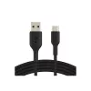 Cable Braided USB-C USB-A 2m Black