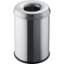 Helit H2515400 Waste Bin Round Steel Grey (H2515400)