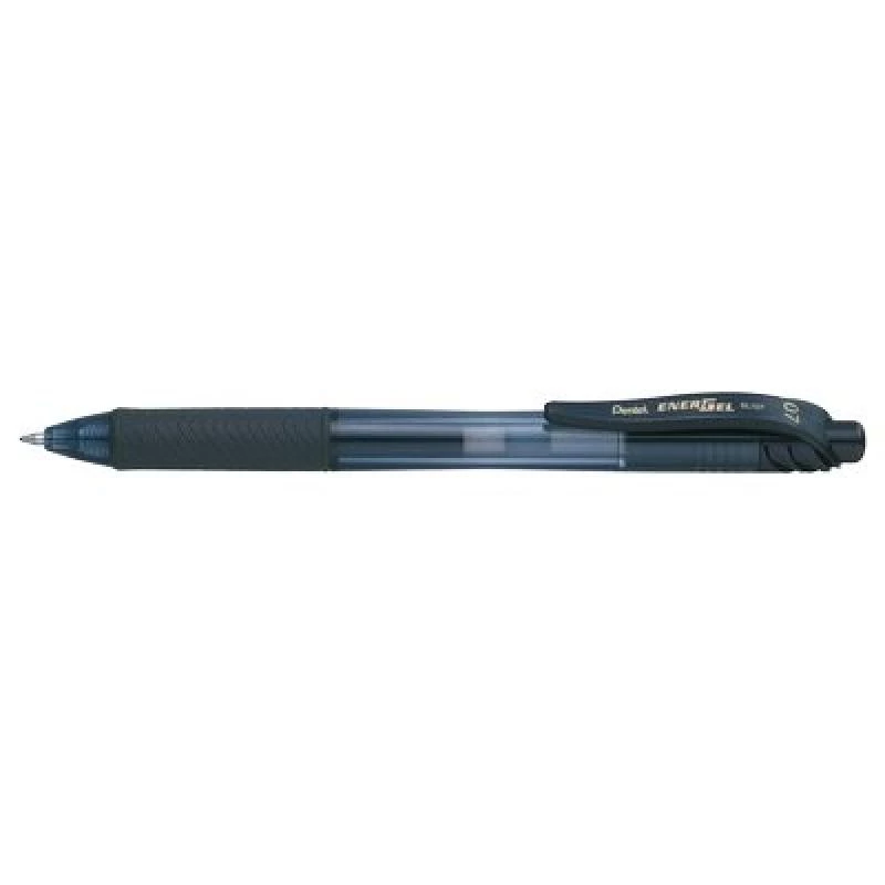 Pentel Energel X - Retractable Gel Pen - Black - Black - Translucent - Plastic - rubber - rubber - Ambidextrous
