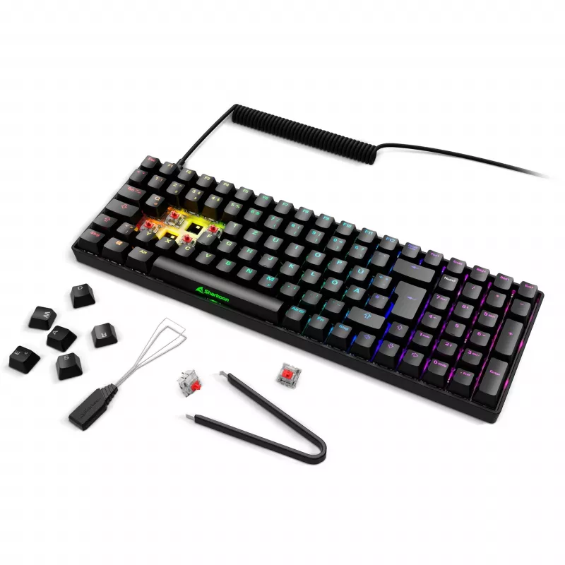Sharkoon SGK50 S2 keyboard Gaming RF Wireless QWERTZ German