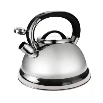 Kettle Maestro MR-1332, stainless steel, 2.8 L capacity, hinged whistle, cool-touch black handle