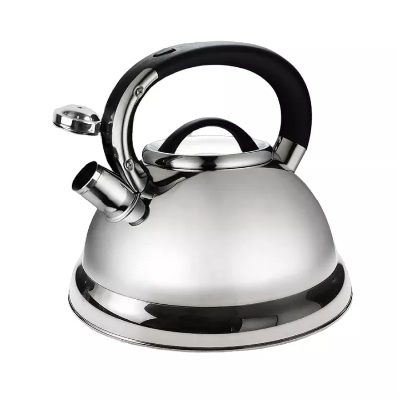 Kettle Maestro MR-1332, stainless steel, 2.8 L capacity, hinged whistle, cool-touch black handle