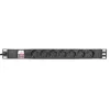 Extralink EXPDU7EU SW 19 inch 1U 7-Outlet EU Power Distribution Unit with Switch, 2m Cable, Black