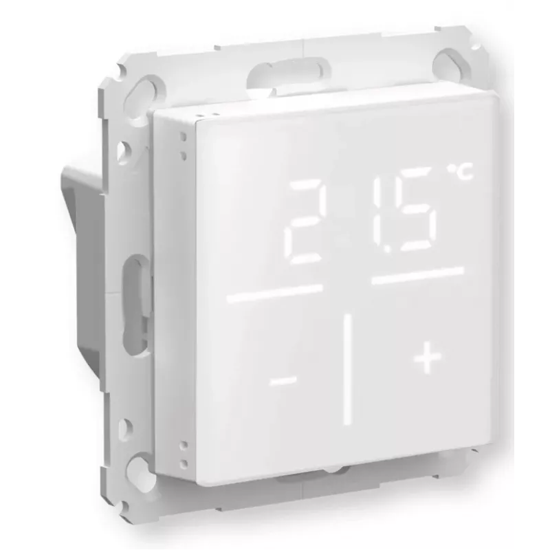 Glass wall thermostat Homematic IP model 161458A0 — digital, white, 230 V, IP20