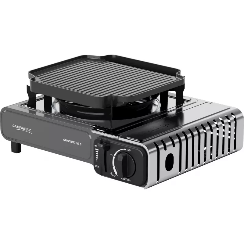 Portable Campingaz CampBistro 3 Camping Stove with Die-Cast Aluminium Griddle
