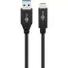 Wentronic goobay - USB Cable - USB-C (M) to USB Type A (M) - USB 3,1 Gen 2 3 A - 50cm - Round - Black (41073)