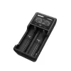Battery charger XTAR VC2SL — USB 5V 1A, LCD, charges 2 cells, compatible Li‑Ion/NiMH/NiCd, sizes A/AA/AAA/AAAA/C/D/SC, black