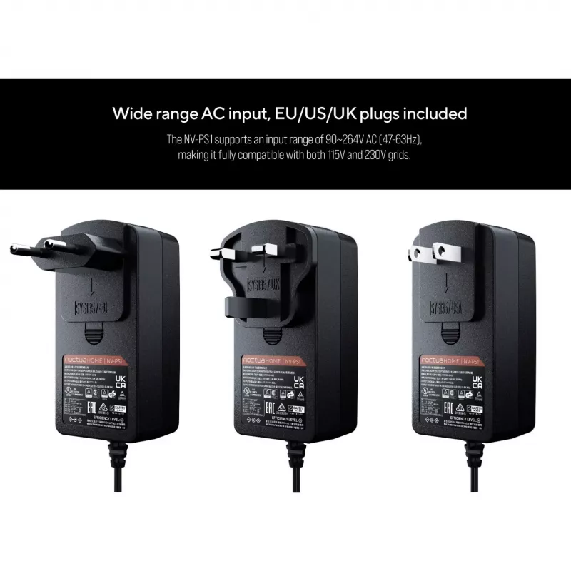 Power Adapter Indoor Noctua NV-PS1 90-264V Passive Cooling Black