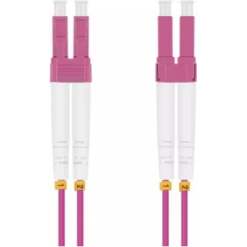 Patch Cable helos LC Multi-Mode 0.5 m — duplex fiber optic patch cord