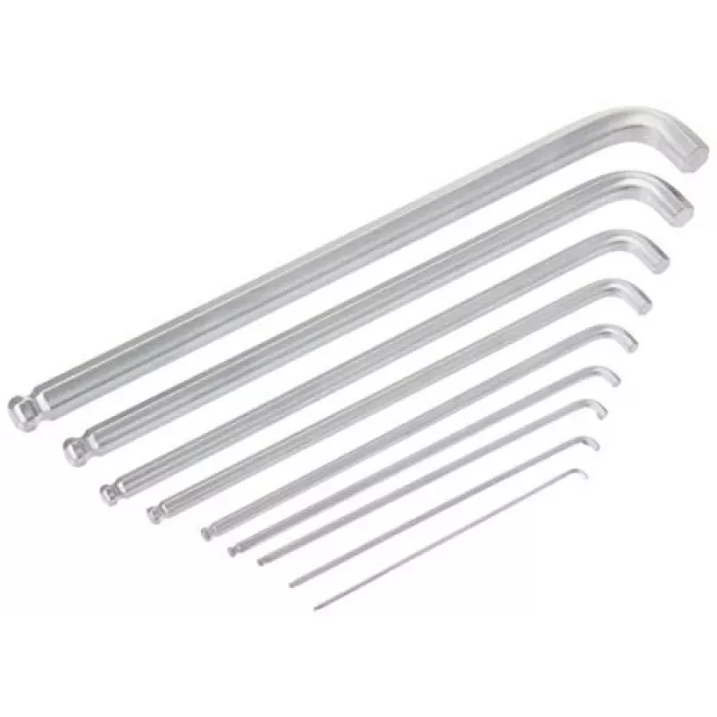 Wera 950/9 Hex-Plus 4 L-key set, metric, chrome-plated
