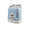 Ariete 155 Design 2 Slice Toaster with Sandwich Cages, 6 Toasting Levels, 810 W, Stainless Steel Body, Removable Crumb Tray, Pastel Blue