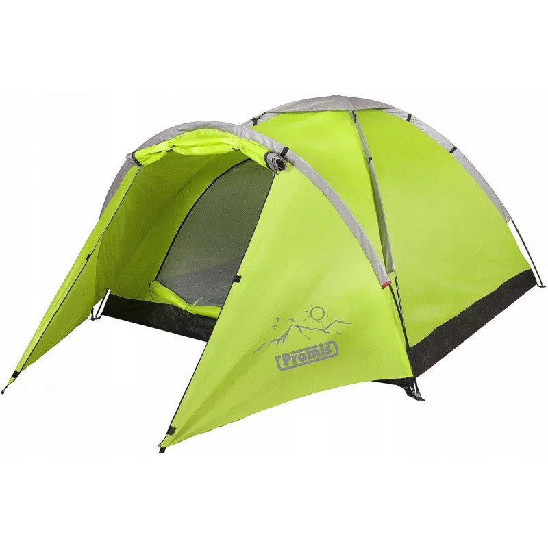 Tent PROMIS NT80 — 3-person camping tent with vestibule and mosquito net, floor area 2x2 m