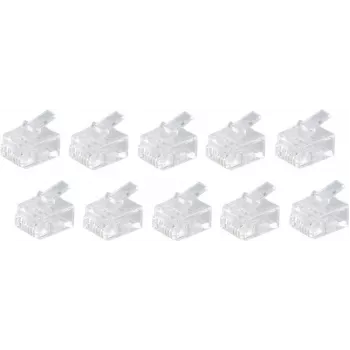Wire connector RJ-11 ShiverPeaks BS72040-10 White