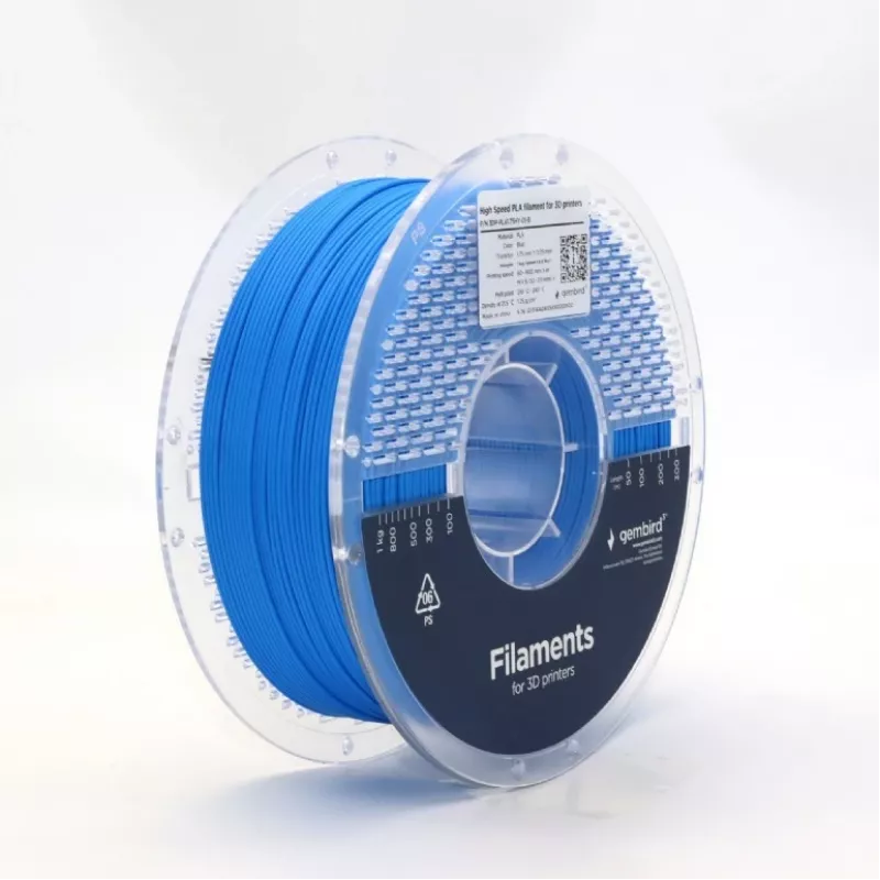 3D printing filament Gembird PLA 1.75 mm Blue 1 kg spool