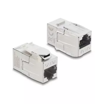 Keystone coupler DELOCK RJ45 female to RJ45 female — inline network connector (model 90796)