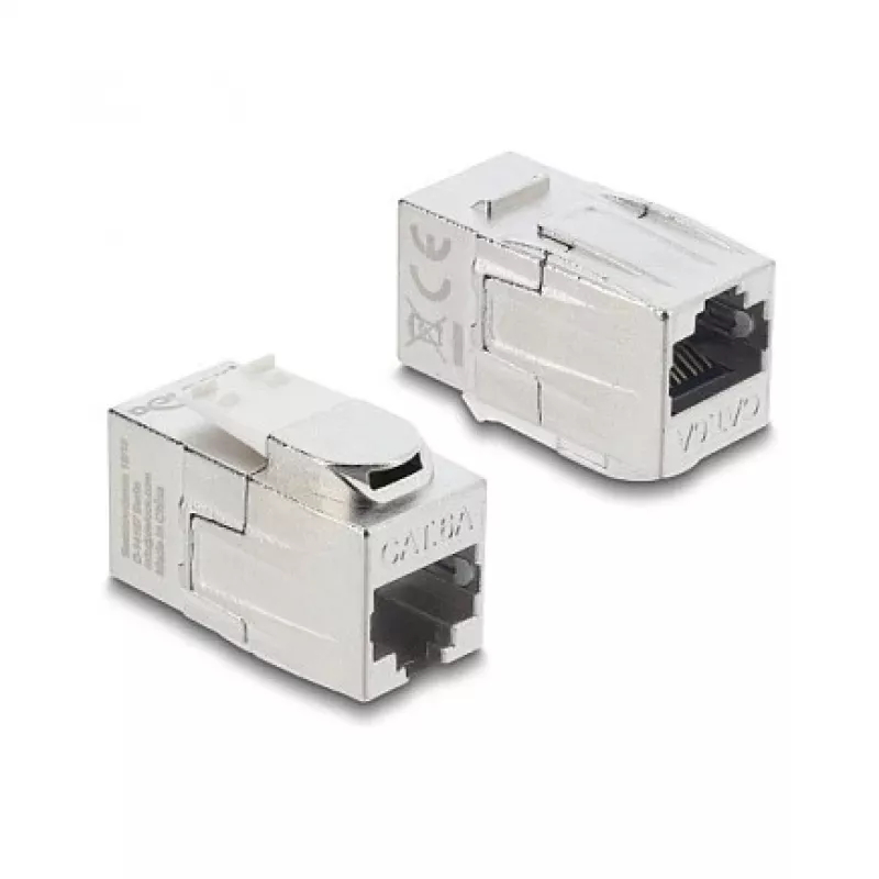 Keystone coupler DELOCK RJ45 female to RJ45 female — inline network connector (model 90796)