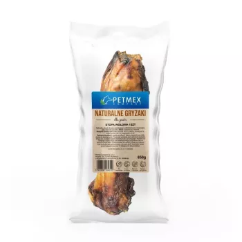 Dog chew PETMEX Beef foot 850 g — natural long-lasting solid chew, 300 mm, hypoallergenic for adult medium/large dogs