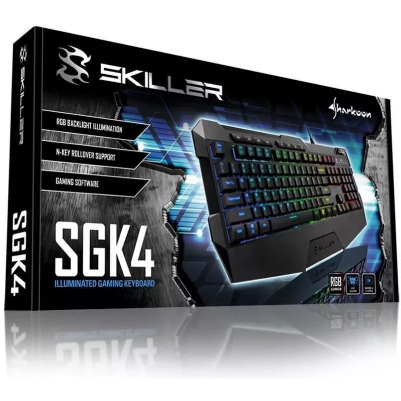 Sharkoon SKILLER SGK4 keyboard Gaming USB QWERTZ German Black