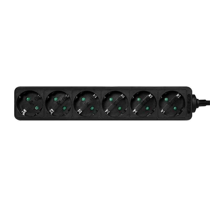 Power Extension LogiLink LPS238B 1.5m 6 AC Outlets Indoor Black