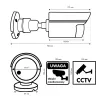 Dummy tube camera with IR LEDs, CEE IR1800 W — non-functional surveillance deterrent