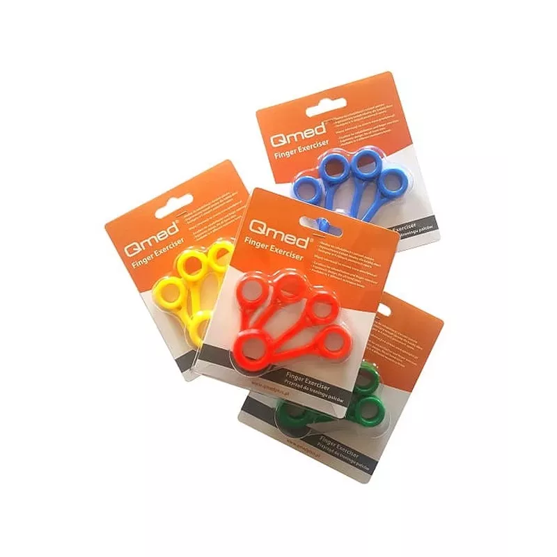 Finger exerciser MDH Qmed (green) — hand rehabilitation device, TRP, medium resistance, washable